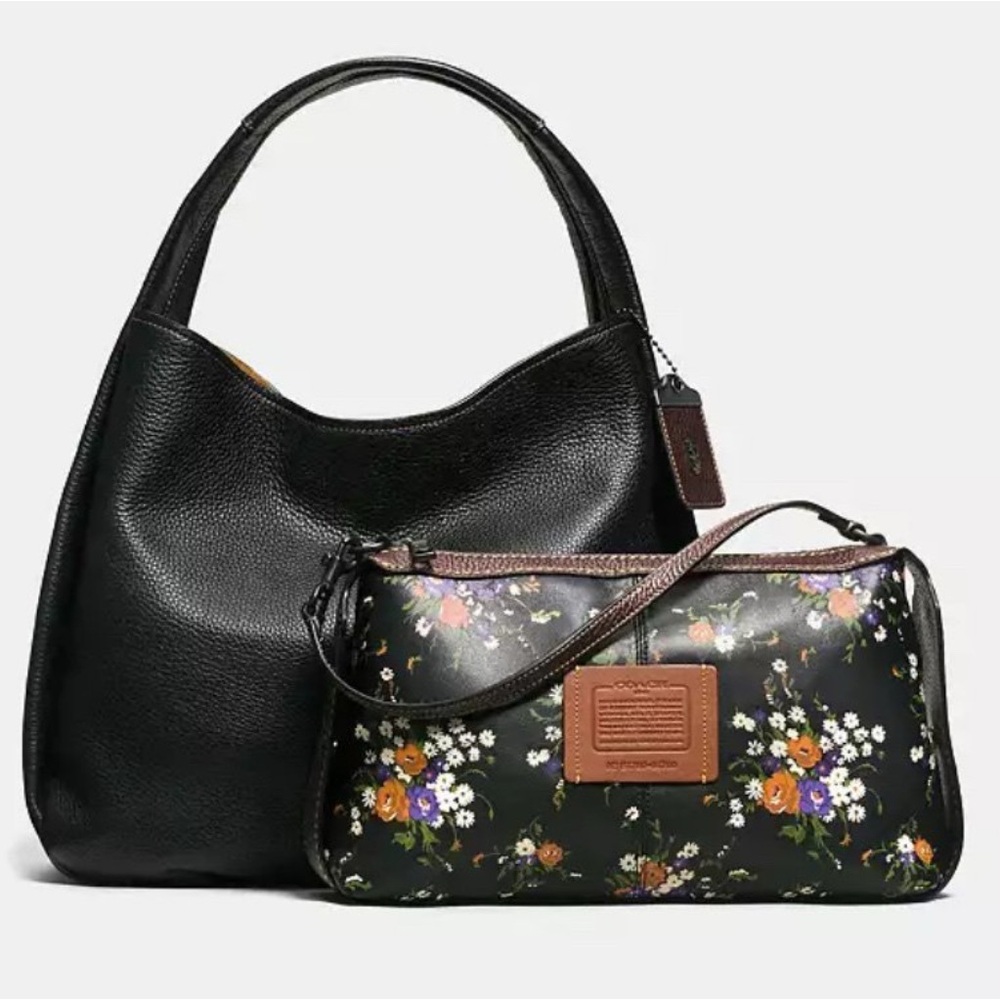 Coach 1941 Hobo Bandit 39 In Black Smooth Pebble Leather - Picture 4 of 12